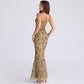Women's Style Elegant And Chic Low Neck Sleeveless Sexy Backless Lace Up Dress