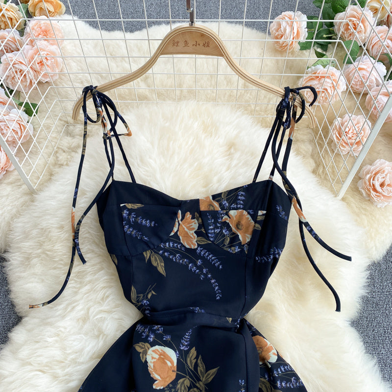 Ladies Chiffon Strap Seaside Resort Dress