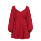 Robe amincissante à manches longues, style décontracté, style swing quotidien