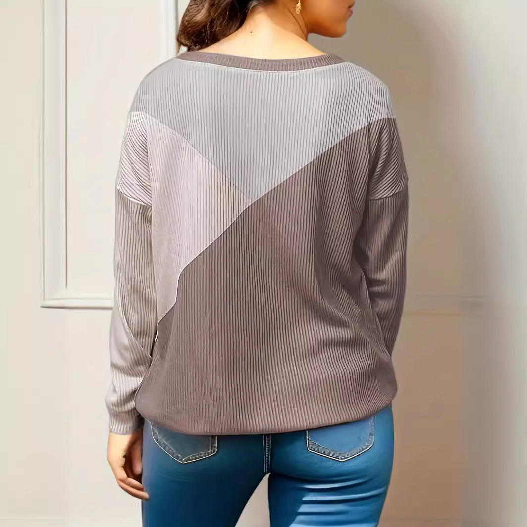Women's Three-color Printed Loose Short-sleeved Casual T-shirt