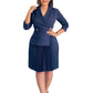 New Fashion Elegant Suit Collar Solid Color Pleated Dress
