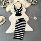 Summer V-neck Camisole And Pencil Skirt Two-piece Set