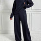 Women's Round Neck Long-sleeved Trousers Temperament Twinset