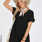 Batwing Sleeve Pocket Patched Romper
