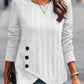 Top Jacquard Long-sleeved T-shirt Retro Slim Fit