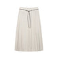 Linen Hanging Collar Top Midi Dress