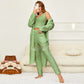 Half-velvet Pajama Three-piece Set Soft And Cozy Homewear