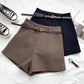 Short de costume slim taille haute polyvalent et tendance