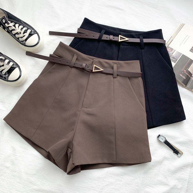 Short de costume slim taille haute polyvalent et tendance