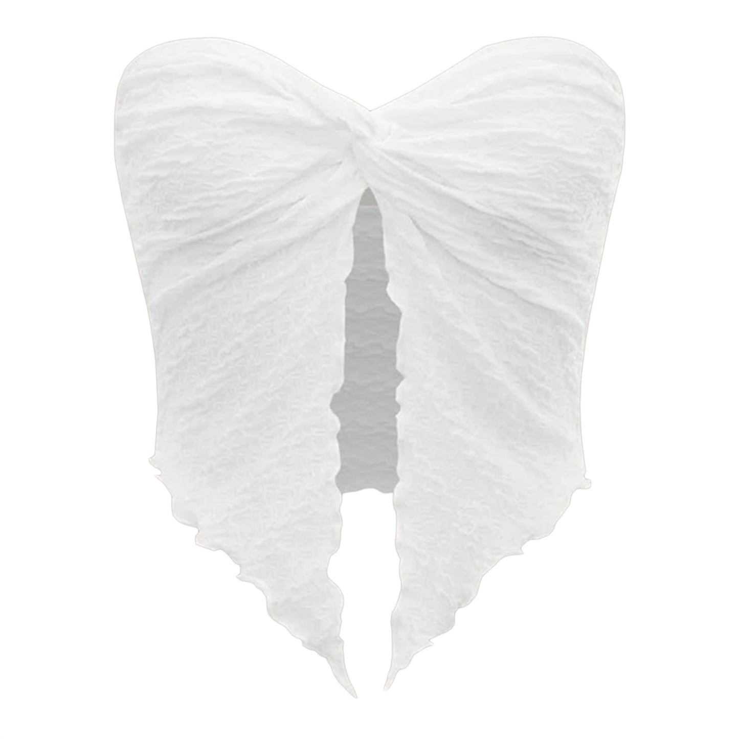 European And American Fashion Pleated Twist Tube Top Backless Top