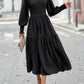 Women's Round-neck Lantern Sleeve Long Sleeve Dress