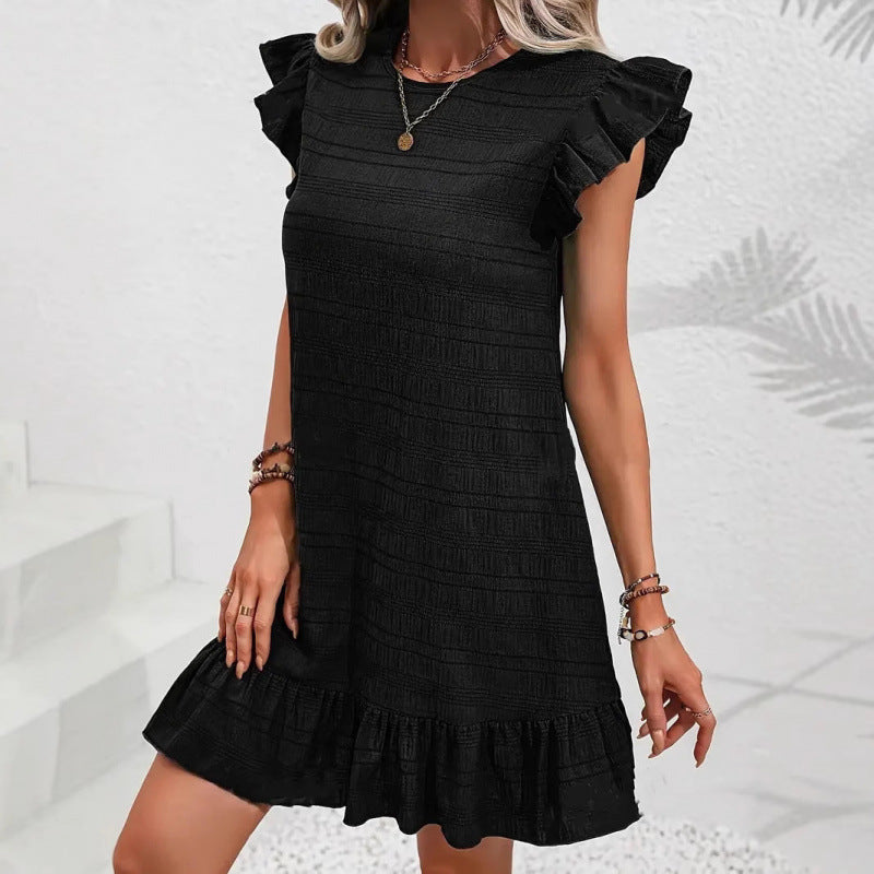 Plus Size Ruffled Sleeveless Women's Dress