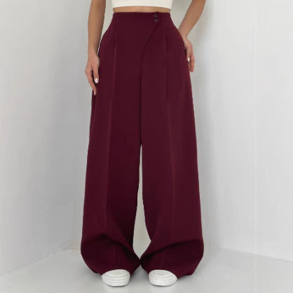 Women's Fashion Casual Straight Trousers