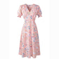 Summer New Bohemian V-neck Printed Dress