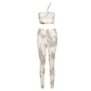 Fashion Printed Camisole High Waist Bag Buttocks Pants Casual Suit