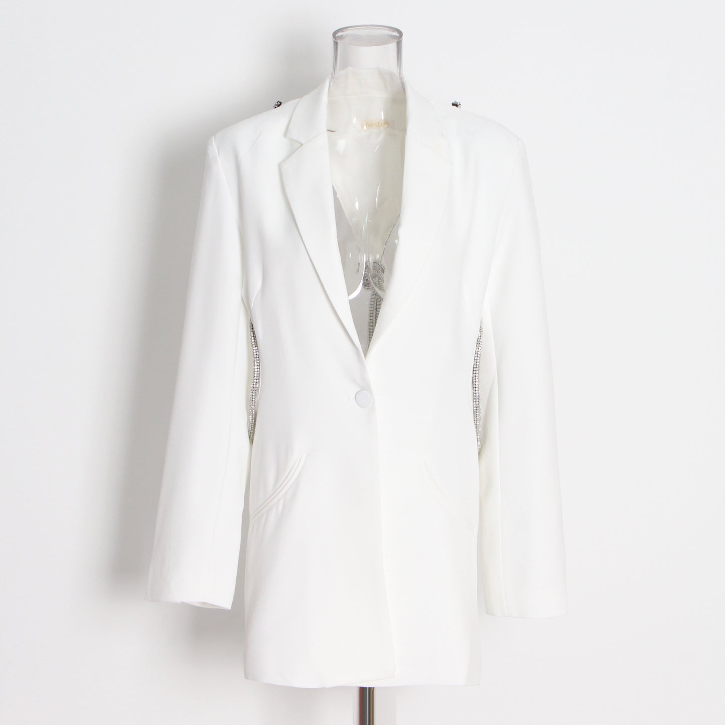 Costume femme style européen et américain, col en V, dos nu, couleur unie, petit