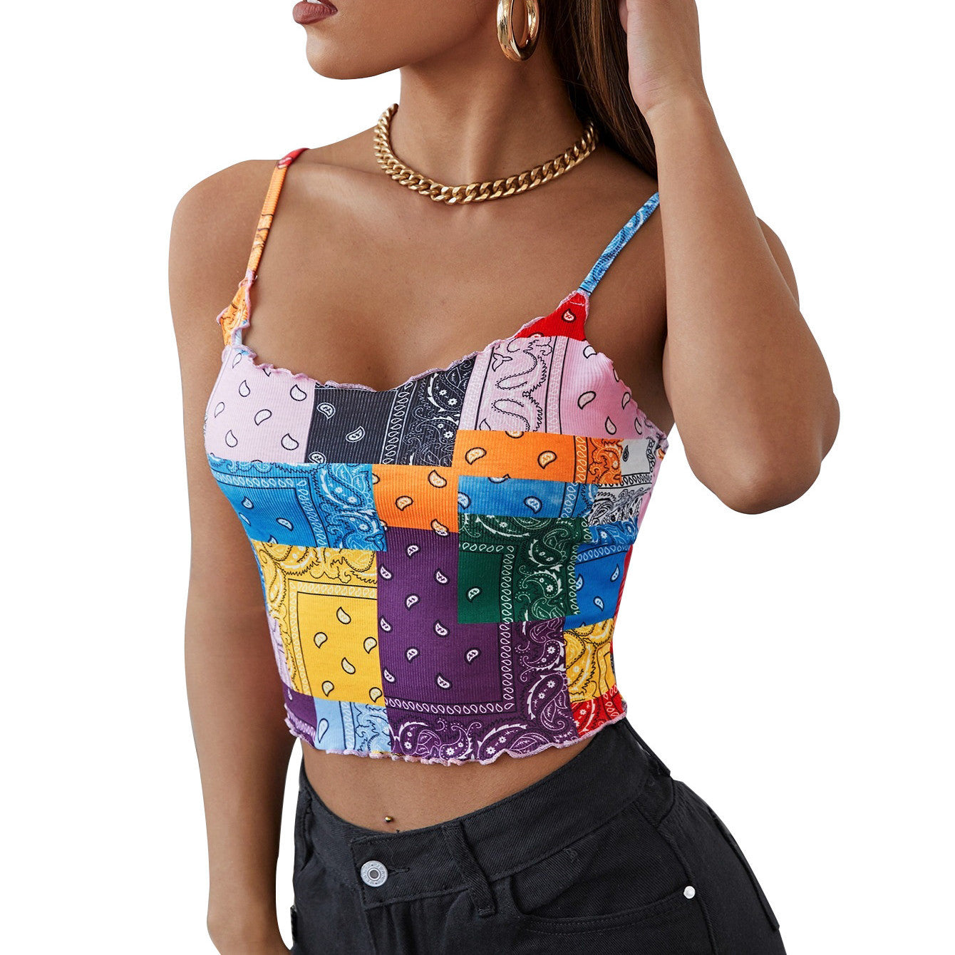 Women's Pit Strip Print Strapless Tube Top