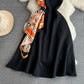 Lightly Mature Retro Elegance Sleeveless Round Neck Waist Trimming Slimming Sleeveless A- Line Dress