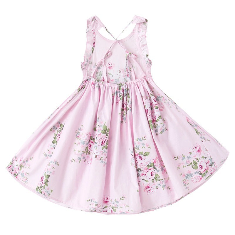New Dressstrappy Girls Print Back Dress