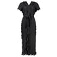 Robe moulante plissée à la taille pour femme