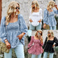 Square Collar Long Upper Outer Garment All-match Top Shirt For Women