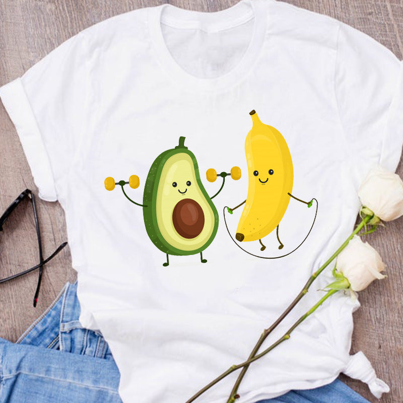 T-shirt à manches courtes pour hommes et femmes, imprimé créatif et tendance, ample, pour l'été