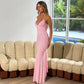 V-neck Strap Backless Sheath Dress Slim Fit Dress