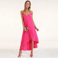 Fashionable Women's Suspender Lotus Leaf Dress