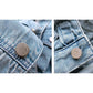 Women's Contrast Color Stitching All-match Thin Denim Jacket