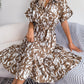 V-neck Bohemian Long Short-sleeve Dress