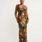 Robe longue imprimée sexy à la mode