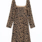 Fashion Printed Temperament Commute Pullover High Waist Dress Women