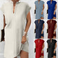 Women's Positioning Flower Crew-neck Batwing Sleeve Color-matching Dress