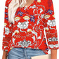 Solid Color Loose V-neck 34 Sleeves Women