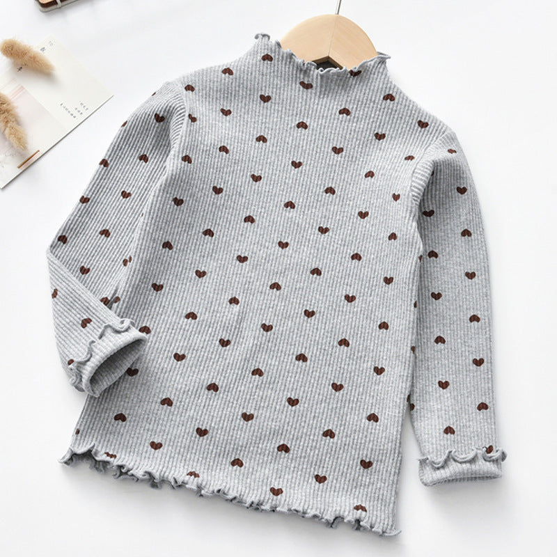 Chemise à manches longues printemps et automne Chemise à manches longues pour enfants Love