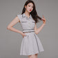 Women's Slim Fit Sleeveless Top Show Waist Mini Skirt Suit