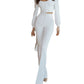 Casual Palace Style Bishop Sleeves Top Bell-bottom Pants Suit