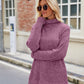 T-shirt ample à manches longues et col montant pour femme