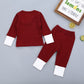 Girls' Long-sleeved Top And Trousers Two-piece Suit