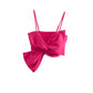 Women's Fashion Bow Trim Short Top Tube Strap