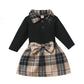 Nouveaux vêtements pour enfants : chemise à manches longues, jupe à carreaux, ensemble