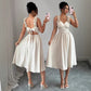 Women's Beige Textured Midi Dress