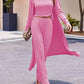 Women's 3-piece Casual Cardigan Vest Long-sleeve Suit