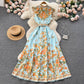 Women's Short-sleeved Chiffon Printed Dress