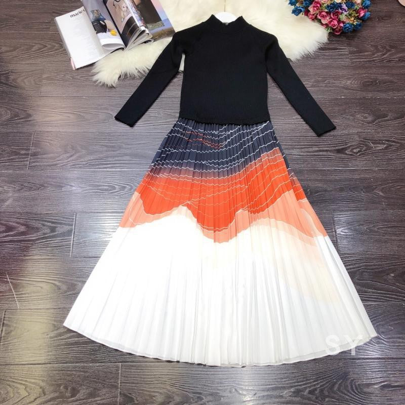 French Early Autumn Fashion Dress
