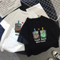 Personalized Milk Tea Printing Couple T-shirt