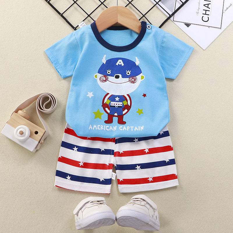 Ensemble short et t-shirt d'été à manches courtes pour enfants, garçons et filles, vêtements pour bébés et petits enfants, neufs