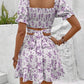 Two Piece Set With Ditsy Floral Print Dress