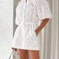 Women's Elegant And Fashionable Hollow Puff Sleeves Loose Jumpsuit