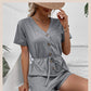 Women's Solid Color Casual White Belt Jumpsuit